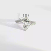 2.63 CTW Marquise-Cut Lab Grown Diamond Engagement Ring view 1
