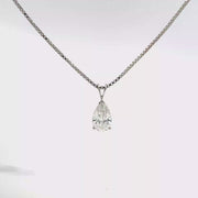 1.50 CTW Pear Lab-Grown Diamond Pendant view 1