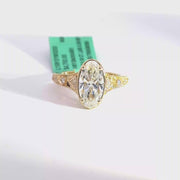 2.27 CTW Oval-Cut (Moval) Lab Grown Diamond Engagement Ring view 1