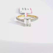 1.79 CTW Emerald-Cut Lab Grown Diamond Engagement Ring view 1