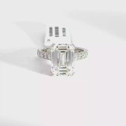 6.69 CTW Emerald-Cut Lab Grown Diamond Engagement Ring view 1