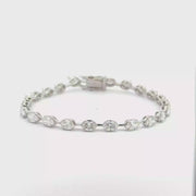 6.09 CTW Oval Lab-Grown Diamond Tennis Bracelet view 1