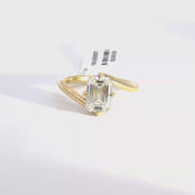 2.00 CTW Emerald-Cut Lab Grown Diamond Engagement Ring view 1