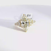 3.60 CTW Marquise-Cut Lab Grown Diamond Engagement Ring view 1