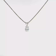 0.50 CTW Oval Lab-Grown Diamond Pendant view 1