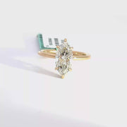 2.17 CTW Marquise-Cut Lab Grown Diamond Engagement Ring view 1