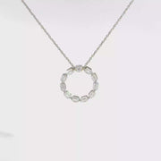0.84 CTW Lab-Grown Diamond Emerald Circle Necklace view 1