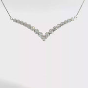 1.00 CTW Lab-Grown Diamond Chevron Necklace view 1
