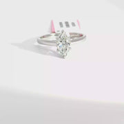 0.99 CTW Marquise-Cut Lab Grown Diamond Engagement Ring view 1