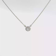 0.25 CTW Lab-Grown Diamond Halo Necklace view 1