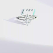 1.24 CTW Marquise-Cut Lab Grown Diamond Engagement Ring view 1