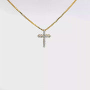 0.25 CTW Lab-Grown Diamond Cross Pendant view 1