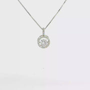 0.60 CTW Floating Lab-Grown Diamond Pendant view 1