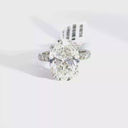7.97 CTW Oval-Cut Lab Grown Diamond Engagement Ring view 1