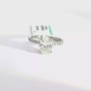 2.34 CTW Oval-Cut Lab Grown Diamond Engagement Ring view 1