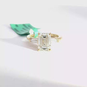 3.53 CTW Emerald-Cut Lab Grown Diamond Engagement Ring view 1