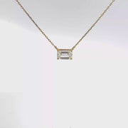 1.00 CTW Emerald Lab-Grown Diamond East-West Necklace view 1