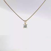 0.50 CTW Princess Lab-Grown Diamond Pendant view 1