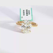 4.24 CTW Oval-Cut Lab Grown Diamond Engagement Ring view 1