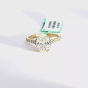 2.53 CTW Oval-Cut Lab Grown Diamond Engagement Ring view 1