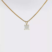 1.00 CTW Princess Lab-Grown Diamond Pendant view 1