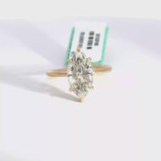 3.17 CTW Marquise-Cut Lab Grown Diamond Engagement Ring view 1