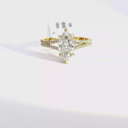 2.07 CTW Marquise-Cut Lab Grown Diamond Engagement Ring view 1