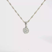 0.47 CTW Lab-Grown Diamond Cluster Pendant view 1
