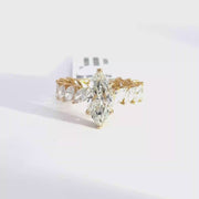 4.30 CTW Marquise-Cut Lab Grown Diamond Engagement Ring view 1