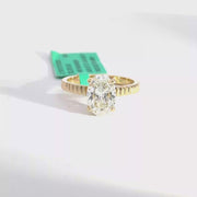 2.09 CTW Oval-Cut Lab Grown Diamond Engagement Ring view 1