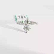 1.65 CTW Marquise-Cut Lab Grown Diamond Engagement Ring view 1