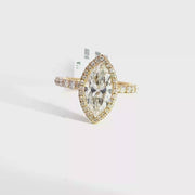 3.33 CTW Marquise-Cut Lab Grown Diamond Engagement Ring view 1