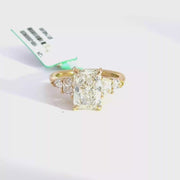 3.78 CTW Radiant-Cut Lab Grown Diamond Engagement Ring view 1