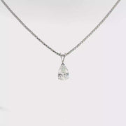 1.00 CTW Pear Lab-Grown Diamond Pendant view 1