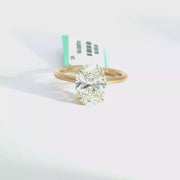 3.23 CTW Oval-Cut Lab Grown Diamond Engagement Ring view 1