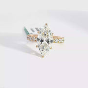 5.27 CTW Marquise-Cut Lab Grown Diamond Engagement Ring view 1