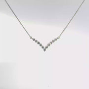 0.25 CTW Lab-Grown Diamond Chevron Necklace view 1
