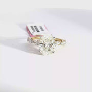 3.92 CTW Oval-Cut Lab Grown Diamond Engagement Ring view 1