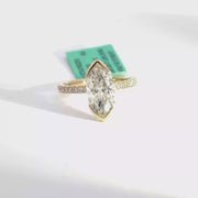 2.47 CTW Marquise-Cut Lab Grown Diamond Engagement Ring view 1