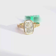 3.19 CTW Elongated Cushion-Cut Lab Grown Diamond Engagement Ring view 1