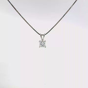 0.50 CTW Princess Lab-Grown Diamond Pendant view 1