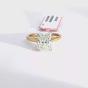 3 CTW Radiant-Cut Lab Grown Diamond Engagement Ring view 1