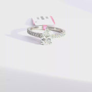 1.25 CTW Pear-Cut Lab Grown Diamond Engagement Ring view 1