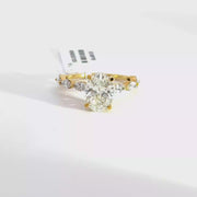 2.65 CTW Oval-Cut Lab Grown Diamond Engagement Ring view 1