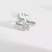 2.35 CTW Round-Cut Lab Grown Diamond Engagement Ring view 1