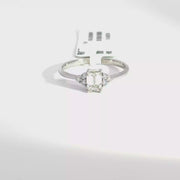 0.76 CTW Emerald-Cut Lab Grown Diamond Engagement Ring view 1