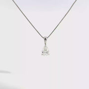 1.00 CTW Pear Lab-Grown Diamond Pendant view 1