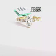 1.50 CTW Marquise-Cut Lab Grown Diamond Engagement Ring view 1