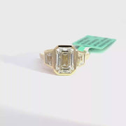 3.72 CTW Emerald-Cut Lab Grown Diamond Engagement Ring view 1