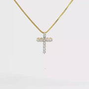 0.49 CTW Lab-Grown Diamond Cross Pendant view 1